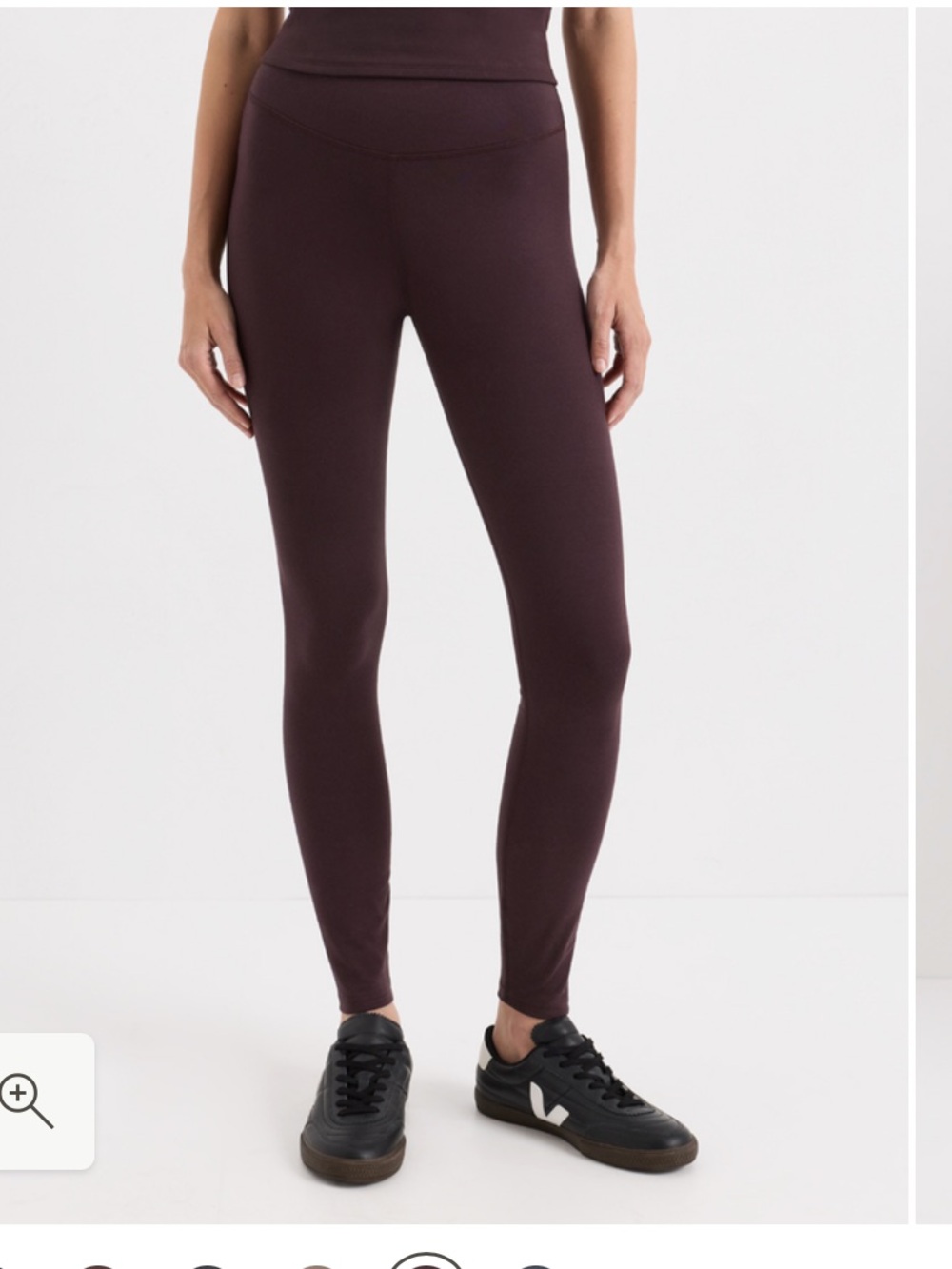 Pact High-Waist Leggings in Deep Plum size medium.